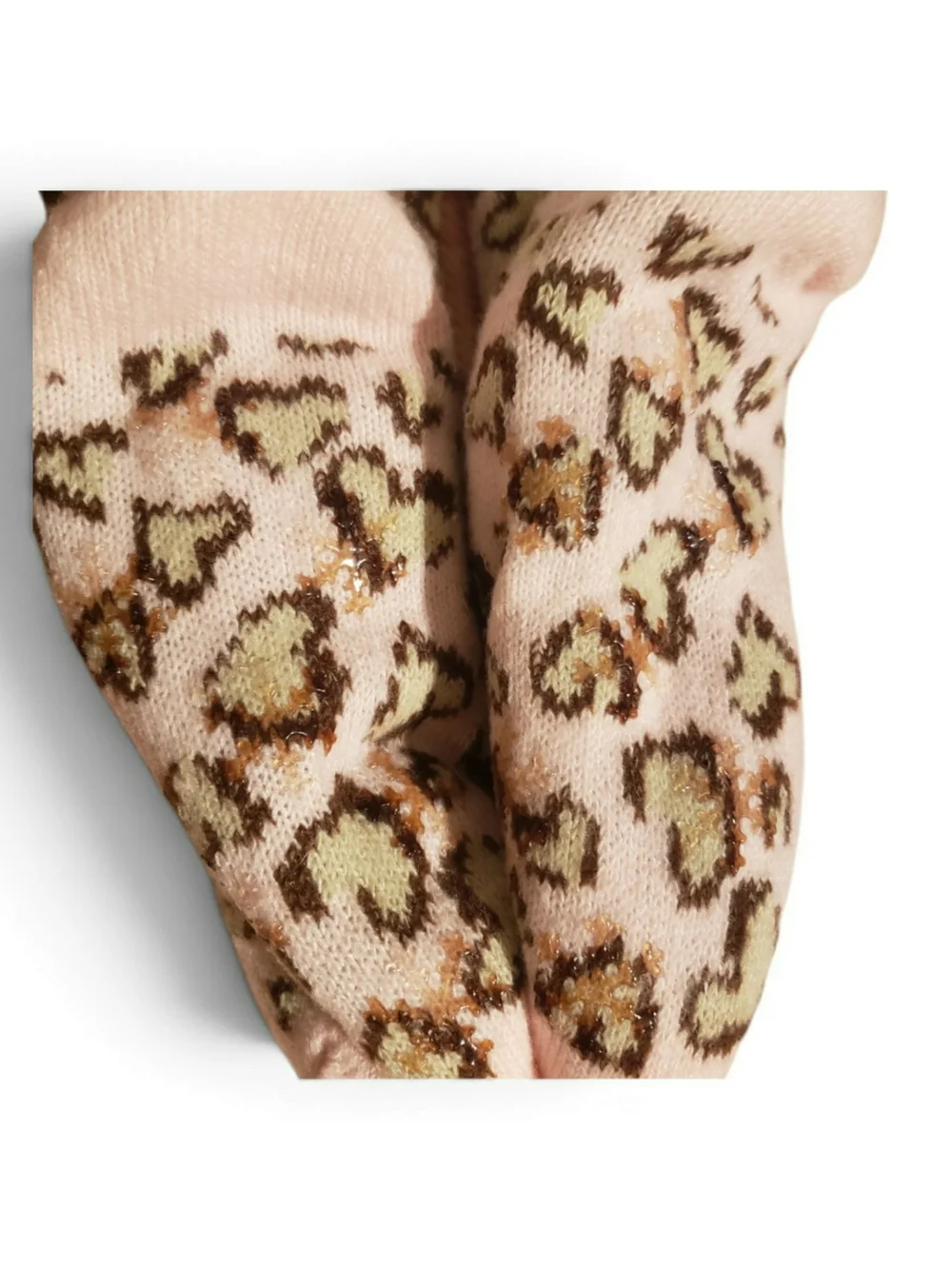 Marilyn Monroe Pink Leopard-Heart Sherpa Lined Women's Cozy Socks